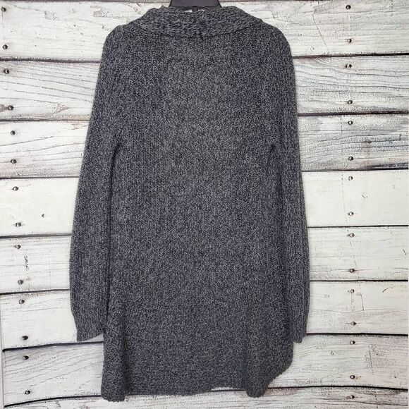 Vanity Gray Marled Open Front Cardigan Women’s Long Sleeve Cozy Sweater Small - Picture 3 of 6